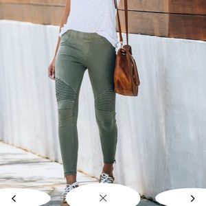 Moto Detailing Olive Legging